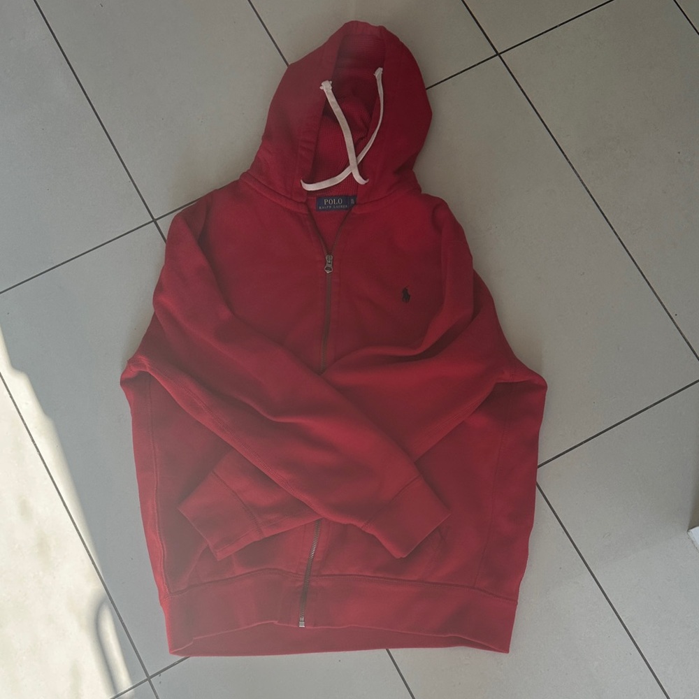 Polo by Ralph Lauren Men's Zip-Up Red Sweater